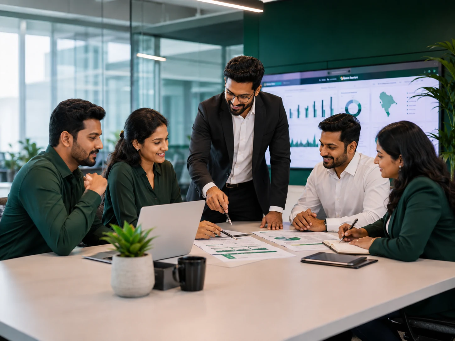 Emerald consultants working with clients